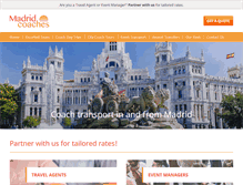 Tablet Screenshot of madridcoaches.com